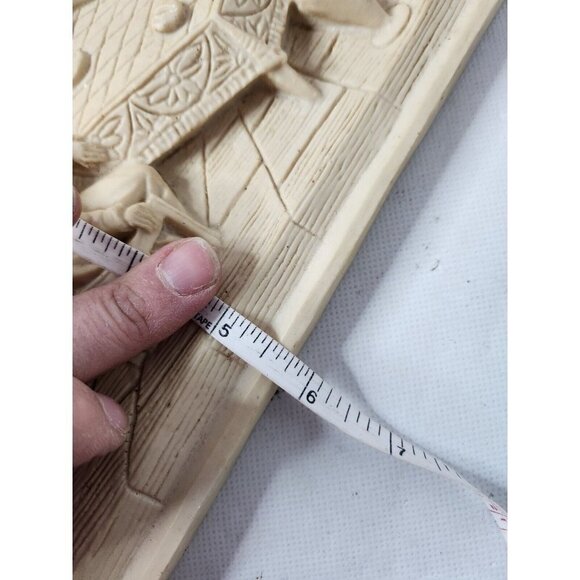 VINTAGE Jesus Christ Last Supper 3D Relief In Natural Stone Religious Wall Decor - Picture 6 of 6